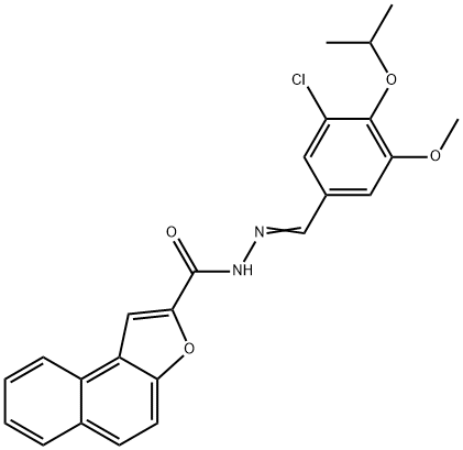 N'-(3-chloro-4-isopropoxy-5-methoxybenzylidene)naphtho[2,1-b]furan-2-carbohydrazide Struktur