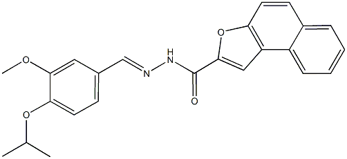 N'-(4-isopropoxy-3-methoxybenzylidene)naphtho[2,1-b]furan-2-carbohydrazide Struktur