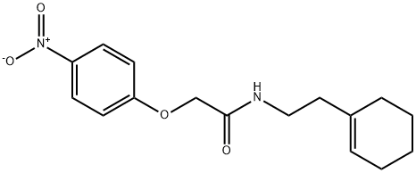 N-(2-cyclohex-1-en-1-ylethyl)-2-{4-nitrophenoxy}acetamide Struktur