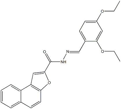 N'-(2,4-diethoxybenzylidene)naphtho[2,1-b]furan-2-carbohydrazide Struktur