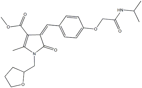 methyl 4-{4-[2-(isopropylamino)-2-oxoethoxy]benzylidene}-2-methyl-5-oxo-1-(tetrahydro-2-furanylmethyl)-4,5-dihydro-1H-pyrrole-3-carboxylate Struktur