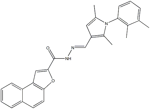 N'-{[1-(2,3-dimethylphenyl)-2,5-dimethyl-1H-pyrrol-3-yl]methylene}naphtho[2,1-b]furan-2-carbohydrazide Struktur