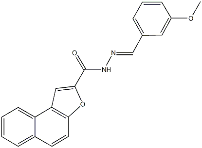 N'-(3-methoxybenzylidene)naphtho[2,1-b]furan-2-carbohydrazide Struktur