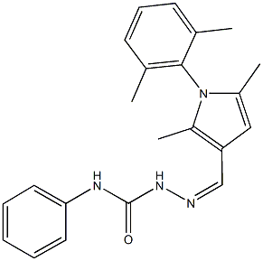 1-(2,6-dimethylphenyl)-2,5-dimethyl-1H-pyrrole-3-carbaldehyde N-phenylsemicarbazone Struktur