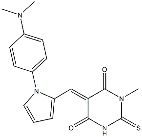 5-({1-[4-(dimethylamino)phenyl]-1H-pyrrol-2-yl}methylene)-1-methyl-2-thioxodihydro-4,6(1H,5H)-pyrimidinedione Struktur