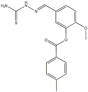 5-[2-(aminocarbothioyl)carbohydrazonoyl]-2-methoxyphenyl 4-methylbenzoate Struktur