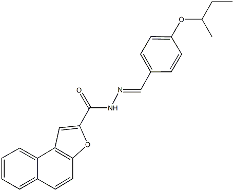 N'-(4-sec-butoxybenzylidene)naphtho[2,1-b]furan-2-carbohydrazide Struktur