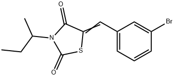 5-(3-bromobenzylidene)-3-sec-butyl-1,3-thiazolidine-2,4-dione Struktur