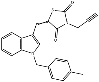 5-{[1-(4-methylbenzyl)-1H-indol-3-yl]methylene}-3-prop-2-ynyl-1,3-thiazolidine-2,4-dione Struktur