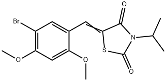 5-(5-bromo-2,4-dimethoxybenzylidene)-3-isopropyl-1,3-thiazolidine-2,4-dione Struktur