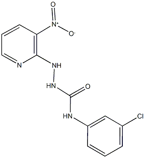 N-(3-chlorophenyl)-2-{3-nitro-2-pyridinyl}hydrazinecarboxamide Struktur