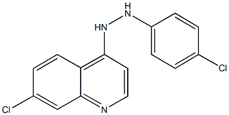 7-chloro-4-[2-(4-chlorophenyl)hydrazino]quinoline Struktur