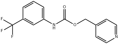 4-pyridinylmethyl 3-(trifluoromethyl)phenylcarbamate Struktur