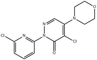 4-chloro-2-(6-chloro-2-pyridinyl)-5-(4-morpholinyl)-3(2H)-pyridazinone Struktur