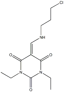 5-{[(3-chloropropyl)amino]methylene}-1,3-diethylpyrimidine-2,4,6(1H,3H,5H)-trione Struktur