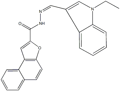 N'-[(1-ethyl-1H-indol-3-yl)methylene]naphtho[2,1-b]furan-2-carbohydrazide Struktur