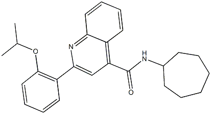 N-cycloheptyl-2-(2-isopropoxyphenyl)quinoline-4-carboxamide Struktur