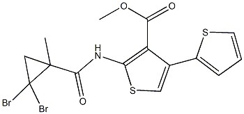 methyl 2-{[(2,2-dibromo-1-methylcyclopropyl)carbonyl]amino}-2',4-bithiophene-3-carboxylate Struktur