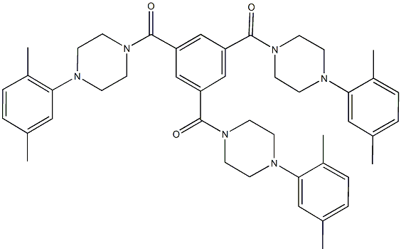 1-(3,5-bis{[4-(2,5-dimethylphenyl)-1-piperazinyl]carbonyl}benzoyl)-4-(2,5-dimethylphenyl)piperazine Struktur