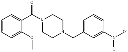 1-{3-nitrobenzyl}-4-(2-methoxybenzoyl)piperazine Struktur