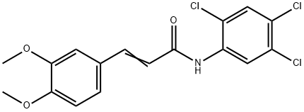 3-(3,4-dimethoxyphenyl)-N-(2,4,5-trichlorophenyl)acrylamide Struktur