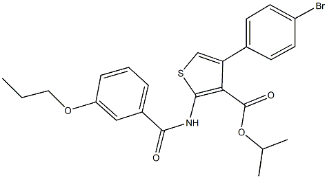 isopropyl 4-(4-bromophenyl)-2-[(3-propoxybenzoyl)amino]-3-thiophenecarboxylate Struktur