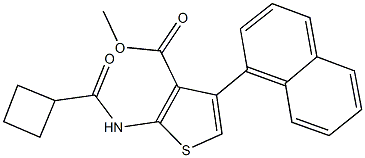 methyl 2-[(cyclobutylcarbonyl)amino]-4-(1-naphthyl)thiophene-3-carboxylate Struktur