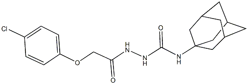 N-(1-adamantyl)-2-[(4-chlorophenoxy)acetyl]hydrazinecarboxamide Struktur