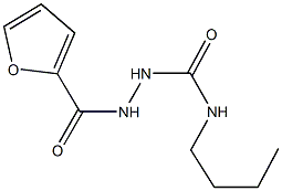 N-butyl-2-(2-furoyl)hydrazinecarboxamide Struktur