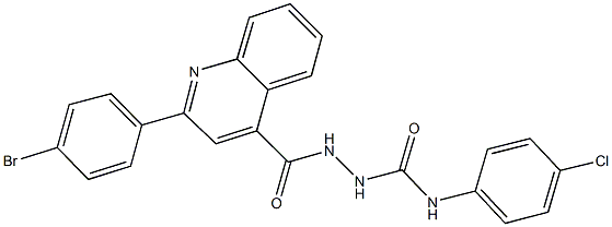 2-{[2-(4-bromophenyl)quinolin-4-yl]carbonyl}-N-(4-chlorophenyl)hydrazinecarboxamide Struktur