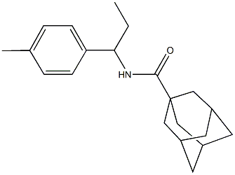 N-[1-(4-methylphenyl)propyl]-1-adamantanecarboxamide Struktur