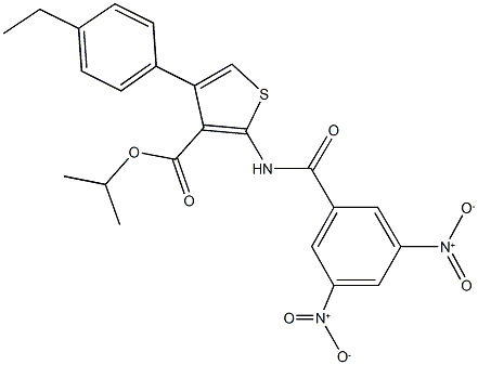 isopropyl 2-({3,5-dinitrobenzoyl}amino)-4-(4-ethylphenyl)-3-thiophenecarboxylate Struktur