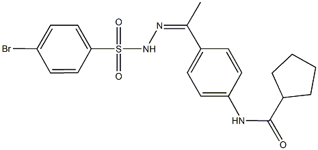 N-(4-{N-[(4-bromophenyl)sulfonyl]ethanehydrazonoyl}phenyl)cyclopentanecarboxamide Struktur