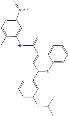 N-{5-nitro-2-methylphenyl}-2-(3-isopropoxyphenyl)quinoline-4-carboxamide Struktur