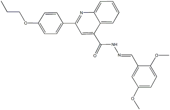 N'-(2,5-dimethoxybenzylidene)-2-(4-propoxyphenyl)-4-quinolinecarbohydrazide Struktur