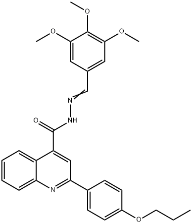 2-(4-propoxyphenyl)-N'-(3,4,5-trimethoxybenzylidene)-4-quinolinecarbohydrazide Struktur