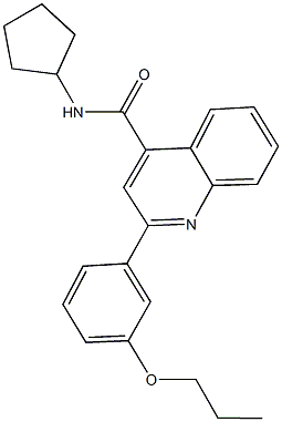 N-cyclopentyl-2-(3-propoxyphenyl)quinoline-4-carboxamide Struktur