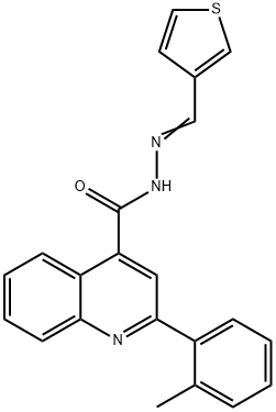 2-(2-methylphenyl)-N'-(3-thienylmethylene)-4-quinolinecarbohydrazide Struktur