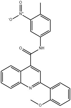 N-{3-nitro-4-methylphenyl}-2-(2-methoxyphenyl)-4-quinolinecarboxamide Struktur