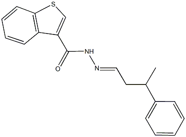 N'-(3-phenylbutylidene)-1-benzothiophene-3-carbohydrazide Struktur