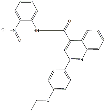 2-(4-ethoxyphenyl)-N-{2-nitrophenyl}-4-quinolinecarboxamide Struktur