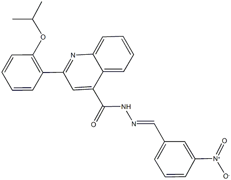 N'-{3-nitrobenzylidene}-2-(2-isopropoxyphenyl)-4-quinolinecarbohydrazide Struktur