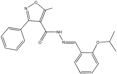 N'-(2-isopropoxybenzylidene)-5-methyl-3-phenyl-4-isoxazolecarbohydrazide Struktur