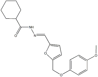 N'-({5-[(4-methoxyphenoxy)methyl]-2-furyl}methylene)cyclohexanecarbohydrazide Struktur