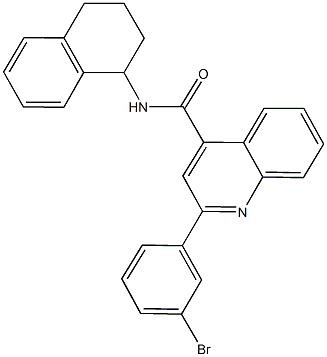 2-(3-bromophenyl)-N-(1,2,3,4-tetrahydro-1-naphthalenyl)-4-quinolinecarboxamide Struktur