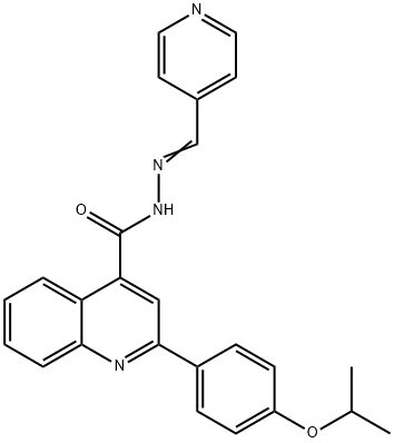 2-(4-isopropoxyphenyl)-N'-(4-pyridinylmethylene)-4-quinolinecarbohydrazide Struktur