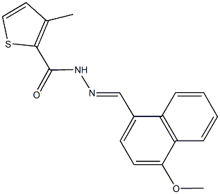 N'-[(4-methoxy-1-naphthyl)methylene]-3-methyl-2-thiophenecarbohydrazide Struktur