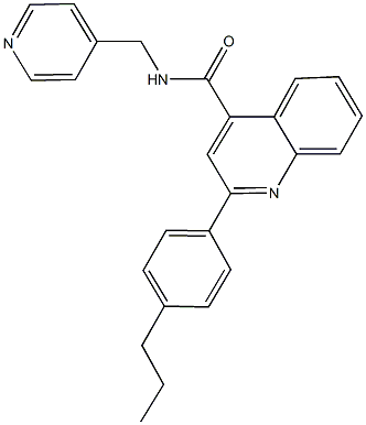 2-(4-propylphenyl)-N-(4-pyridinylmethyl)-4-quinolinecarboxamide Struktur