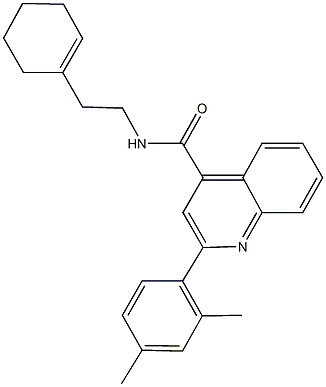 N-[2-(1-cyclohexen-1-yl)ethyl]-2-(2,4-dimethylphenyl)-4-quinolinecarboxamide Struktur