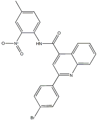 2-(4-bromophenyl)-N-{2-nitro-4-methylphenyl}-4-quinolinecarboxamide Struktur